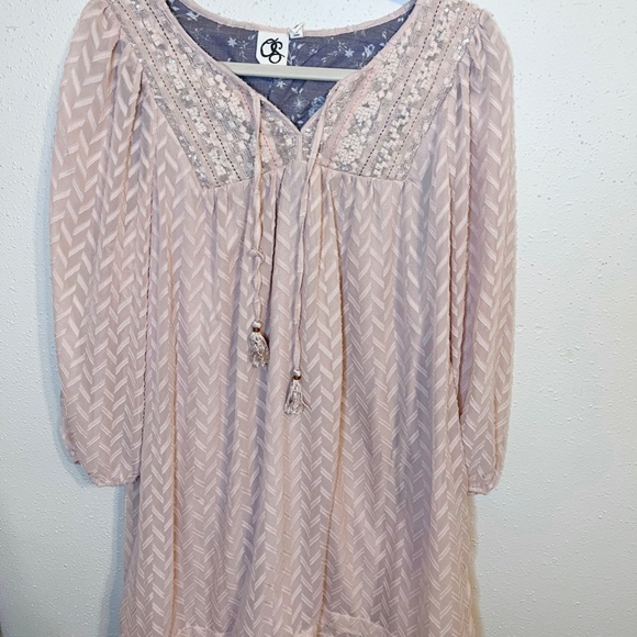 ANTHROPOLOGIE One September Anwen Peasant Boho Tassel Dress - Picture 6 of 7